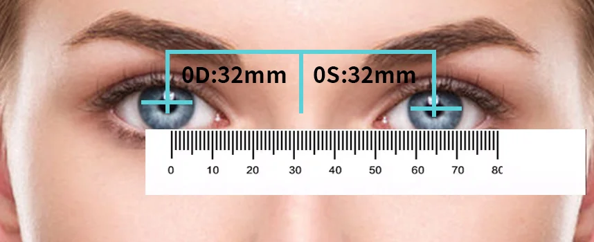 How to measure Pupillary Distance (PD) step 4
