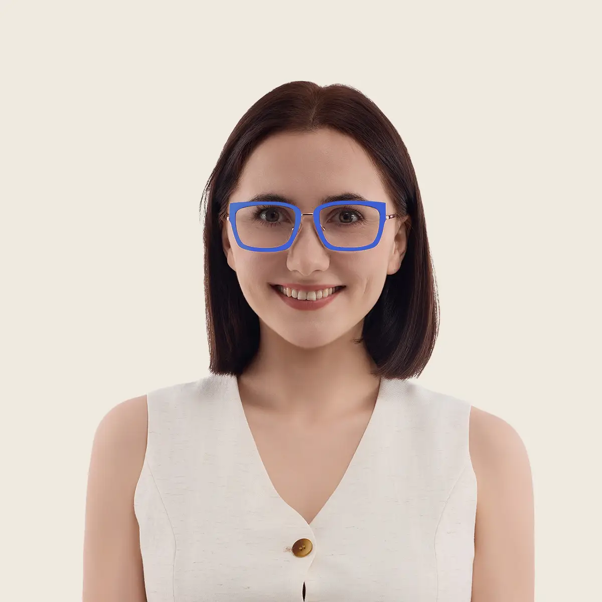 XCombo Soline beauty short hair front view light gold base with top frame s15