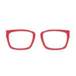 XCombo Red Top Frame, interchangeable accessory designed to match Soline Base Frames, front view