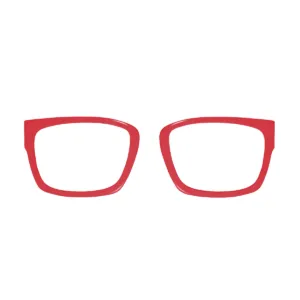 XCombo Red Top Frame, interchangeable accessory designed to match Soline Base Frames, front view