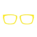XCombo yellow Top Frame, interchangeable accessory designed to match Soline Base Frames, front view