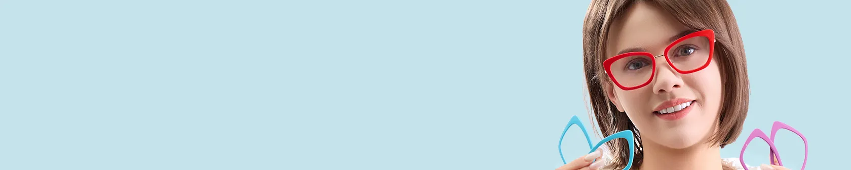 XCombo all custom eyewear / combo glasses banner showcasing stylish modular eyewear with interchangeable top frames 1