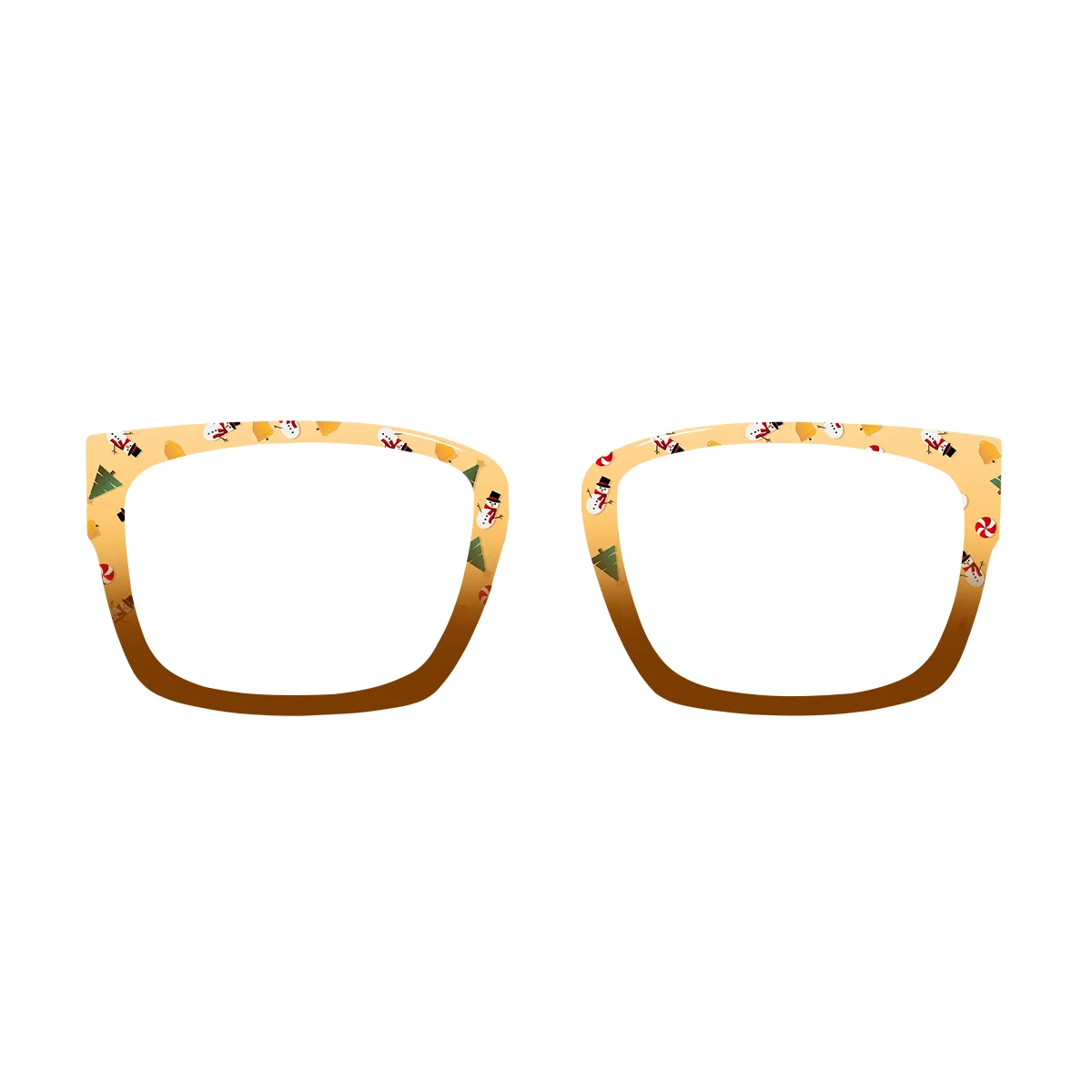 XCombo Eyewear Canvas Series Top Frame for Christmas Xmas Collection, interchangeable accessory designed to match Soline Base Frames, front view, fc36