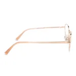 xcombo-mira-rose-gold-base-frame-side Mira large metal cat-eye base frame in Rose Gold by XCombo, side view. Compatible with all Mira series top frames, metal construction, comfortable and fashionable.