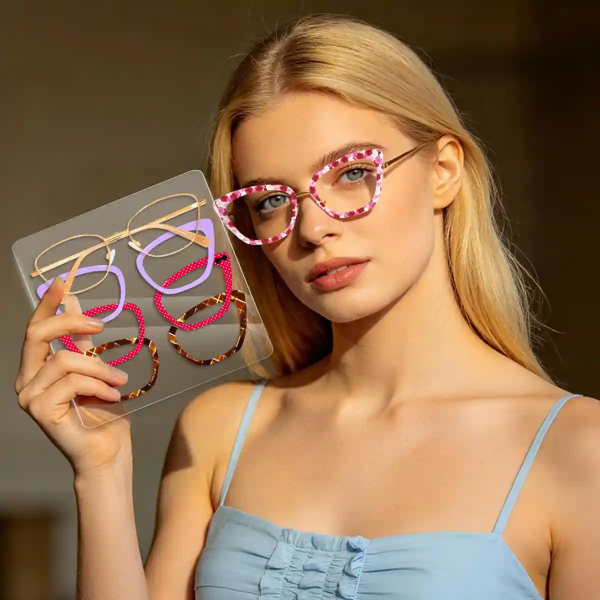 xcombo-eyewear-mira-buddle-sets-base-3-topper-8 Beauty holds XCombo Interchangeable Glasses Frames Bundle Set Cat Eye glasses 1