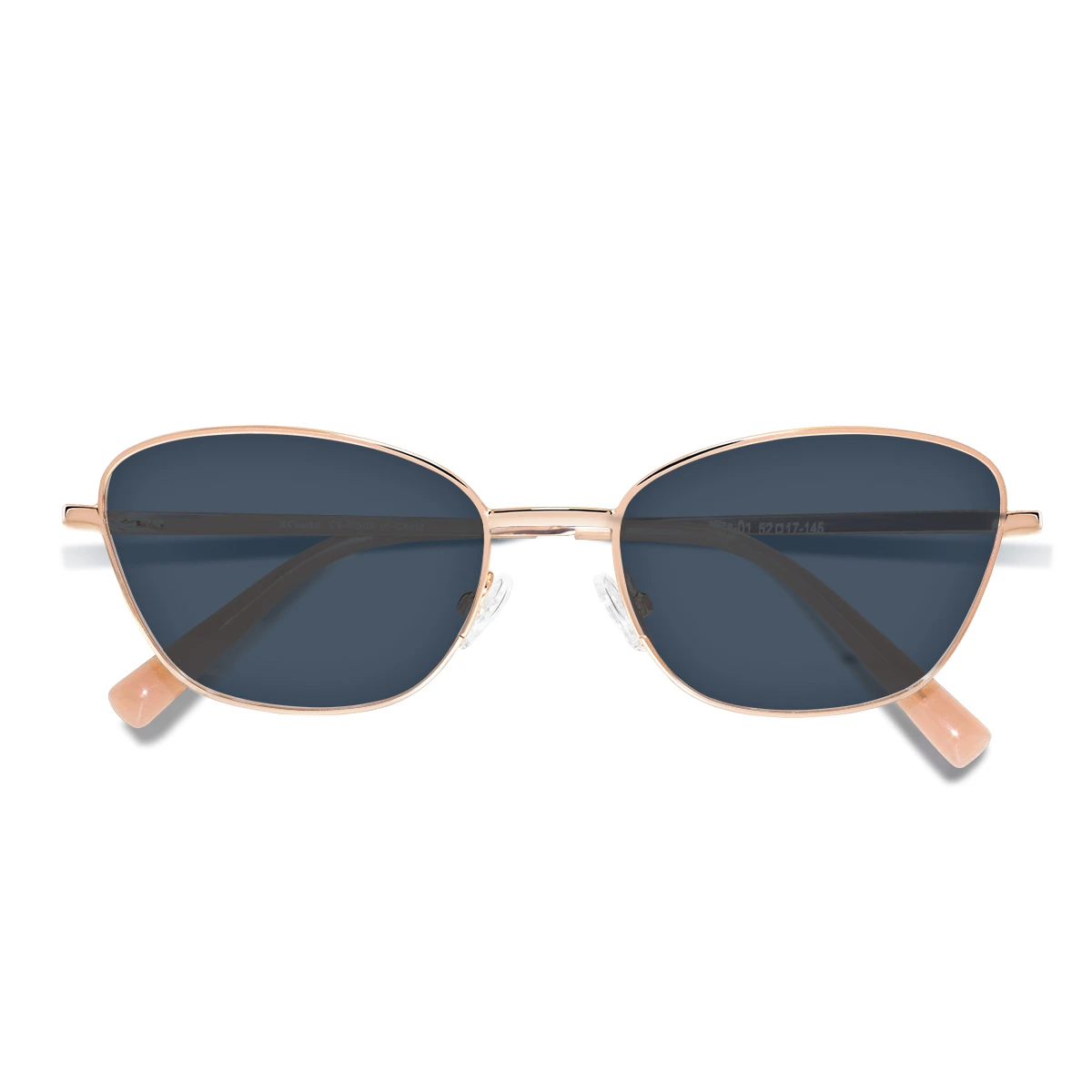 xcombo-mira-rose-gold-sunglasses-gray-front-view-2