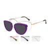 Grape polarized XCombo Aura Sun Topper positioned separately from the base frame to show the removable sunglasses component