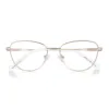 xcombo-champagne-gold-cat-eye-glasses-aura-front-folded XCombo Aura medium cat-eye champagne gold metal base frame with white acetate temple tips