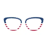 XCombo USA flag Creative Topper for Aura Base Frame with stars and stripes design, front view