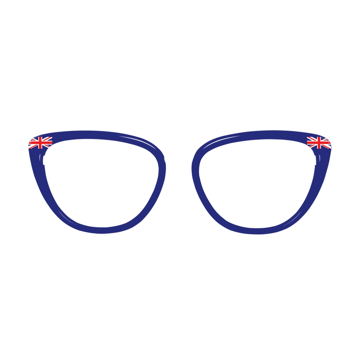 XCombo UK flag Creative Topper for Aura Base Frame with navy blue and Union Jack-inspired details