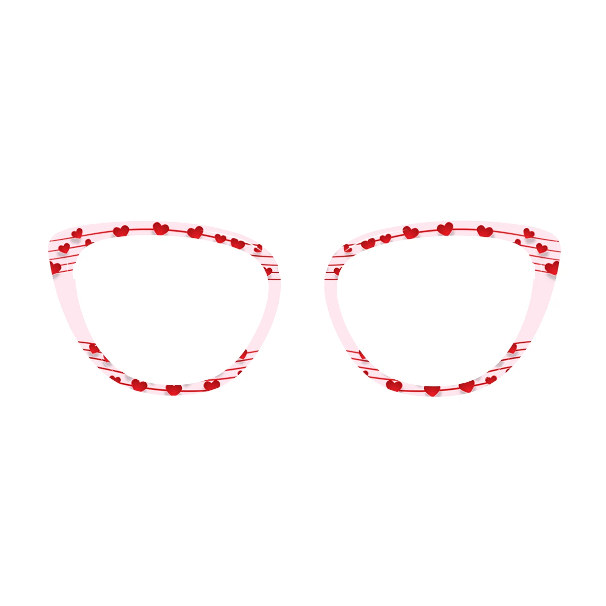 XCombo Cupid Line Red Heart Design Eyewear Topper