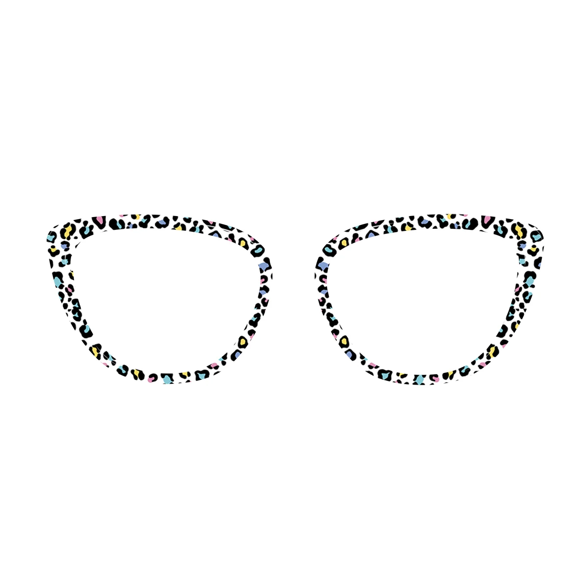 Rainbow Leopard print topper for XCombo Aura cat-eye glasses