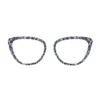 Silver Leopard animal print eyewear topper for Aura frame