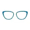 Ocean Leopard print topper with blue green tones for Aura frame