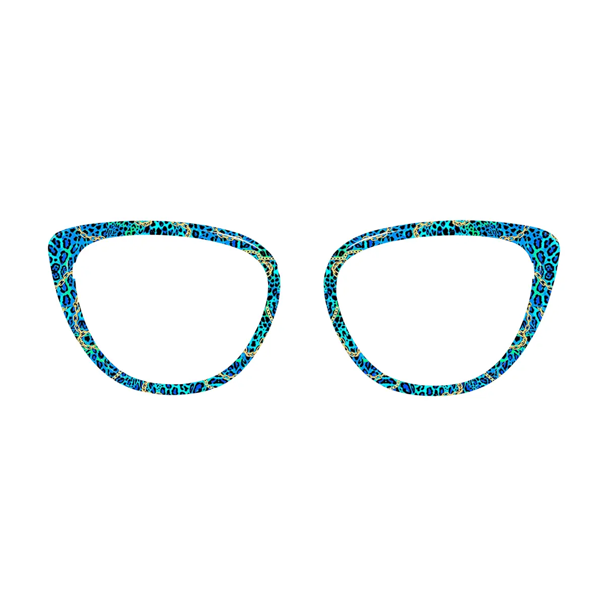 Ocean Leopard print topper with blue green tones for Aura frame