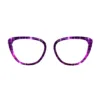 Aura Neon Grid snap-fit glasses topper with purple glowing grid design