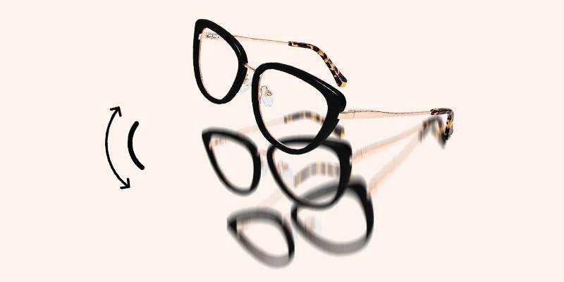 XCombo snap-fit modular glasses with secure and stable connection system that will not slip or fall