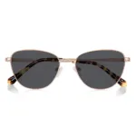 XCombo Aura gray-lens sunglasses with the temples folded behind the front frame